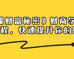 《终极财富秘密》财商学习必修课程,快速提升你的财富(18节视频课)-成可创学网