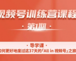 一行视频号特训营，从零启动视频号30天，全营变现5.5万元【价值799元】-成可创学网