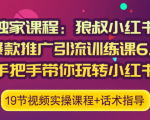 狼叔小红书爆款推广引流训练课6.0,手把手带你玩转小红书-成可创学网