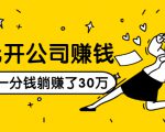 0元开公司赚钱,不花一分钱几天躺赚了30多万,详细操作流程!-成可创学网