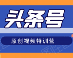 头条号原创视频特训营:一对一带你玩转短视频,新号10天日收益破252元-成可创学网