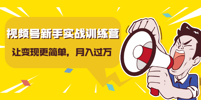 视频号新手实战训练营，让变现更简单，玩赚视频号，轻松月入过万-成可创学网