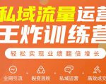 私域流量运营王炸训练营：全网引流+裂变涨粉+私域运营+高效成交-成可创学网