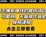 强子日志佛系赚钱的搬砖项目,需求大,可复购,无脑操作就能收钱-成可创学网