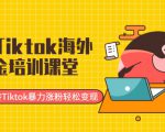 最新Tiktok海外掘金培训课堂：带你玩转Tiktok暴力涨粉轻松变现-成可创学网