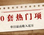 30套热门项目：单日最高收入过万 (网赚项目、朋友圈、涨粉套路、抖音、快手)等-成可创学网