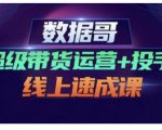 数据哥·超级带货运营+投手线上速成课，快速提升运营和熟悉学会投手技巧-成可创学网