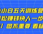 卓让闲鱼小白五天训练营,每天一小时,轻松赚钱快人一步-成可创学网