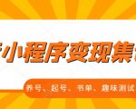抖音小程序变现集训课,养号、起号、书单、趣味测试、视频剪辑,全套流程-成可创学网