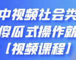 抖音中视频社会类玩法，傻瓜式操作就能赚钱【视频课程】-成可创学网