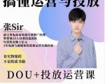 张sir的dou+投放运营课：搞懂运营与投放，全面提升账号的流量运营效率-成可创学网