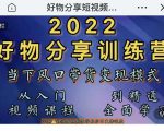 萌飞好物·2022抖音好物分享训练营，当下风口带货变现模式，从入门到精通-成可创学网