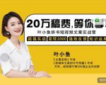 叶小鱼21天短视频文案拆书营,学完轻松搞定各类书单短视频文案-成可创学网