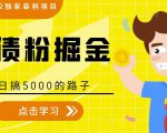 全网2022独家暴利项目，负债粉掘金，日搞5000的路子-成可创学网