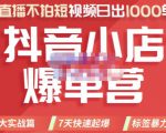 推易电商·2022年抖音小店爆单营，不直播、不拍短视频、日出1000单，暴力玩法-成可创学网