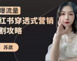 苏歆:小红书穿透式营销收割攻略,引爆流量,助你玩转小红书-成可创学网