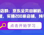 贝千电商店群:京东全类目解析,京东店群专业运营,实操200家店铺,纯实战经验-成可创学网