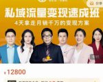 桔子会·私域流量变现速成班，4天拿走月销千万的变现方案 价值12800元-成可创学网