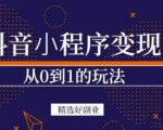 商梦网校-抖音小程序一个能日入300+的副业项目，变现、起号、素材、剪辑-成可创学网