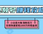 玩转微信视频号赚钱:小白变大咖涨粉百万实现快速变现1000万的现金流-成可创学网
