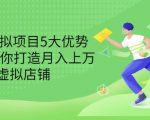 拆解虚拟项目5大优势,0基础教你打造月入上万虚拟店铺(无水印)-成可创学网