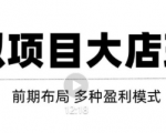 虚拟项目月入几万大店玩法分享,多店操作利润倍增(快速起店盈利)-成可创学网