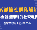 玩转微信社群私域带货,学会就能赚钱的社交电商,在家兼职副业再挣8000+-成可创学网