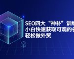 SEO四大“神补”训练营，小白快速获取可观的谷歌流量，轻松做外贸-成可创学网