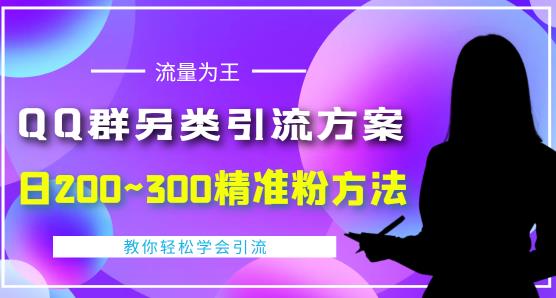 价值888的QQ群另类引流方案，半自动操作日200~300精准粉方法【视频教程】-成可创学网