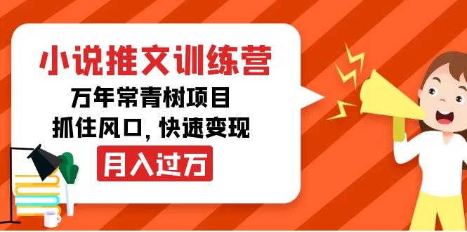 小说推文训练营，万年常青树项目，抓住风口，快速变现月入过万-成可创学网
