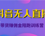 抖音无人直播带货赚佣金陪跑训练营(价值6980元)-成可创学网
