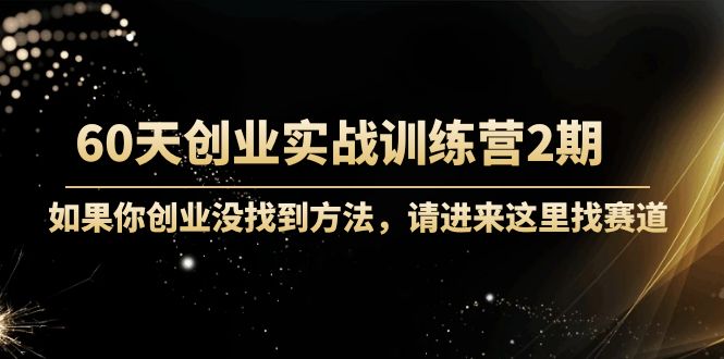 60天创业实战训练营2期：如果你创业没找到方法，进来这里找赛道-价值3000元-成可创学网