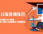 美业抖音流量训练营：从0到10w+粉丝 让你的门店用户增长+业绩增长+利润增长-成可创学网