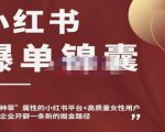 小红书爆单锦囊,自带种草属性+高质量女性用户,为你的企业开辟一条新的掘金路径-成可创学网