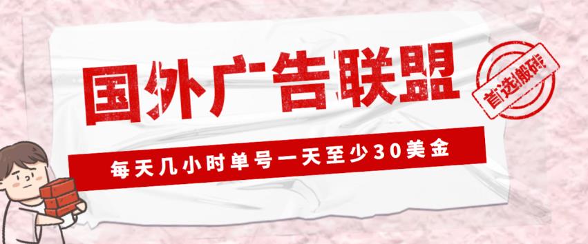 外面收费1980的最新国外LEAD广告联盟搬砖项目，单号一天至少30美金【详细玩法教程】-成可创学网
