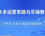 拼多多店铺运营思路与实操教程,快速学会拼多多开店和运营,少踩坑,多盈利-成可创学网
