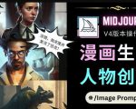 Midjourney V4版本操作教程：2个简单参数，完成漫画生成，人物创建-成可创学网