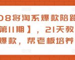 108将淘系爆款陪跑营【第11期】，21天教运营打爆款，帮老板培养运营-成可创学网