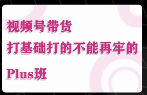 大播汇·视频号带货Puls班，视频号底层逻辑，起号自然流鱼塘等玩法-成可创学网