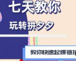拼多多快速起爆链接思路1.0课程，七天教你玩转拼夕夕，教你快速起爆链接-成可创学网