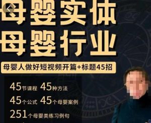 母婴行业短视频开篇+标题45招，​如何在短视频中写一个吸引人的开篇加标题，让你的视频被更多人爱看-成可创学网
