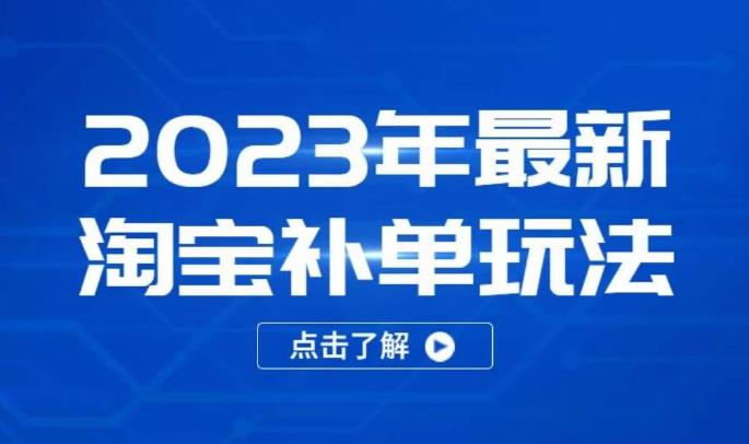 2023年最新淘宝补单玩法，18节课让教你快速起新品，安全不降权-成可创学网