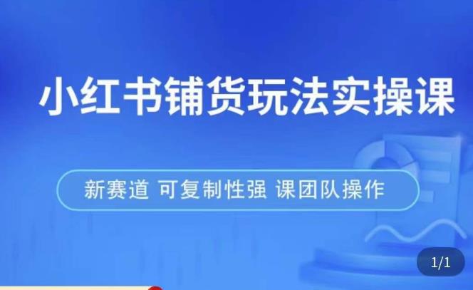 小红书铺货玩法实操课，流量大，竞争小，非常好做，新赛道，可复制性强，可团队操作-成可创学网