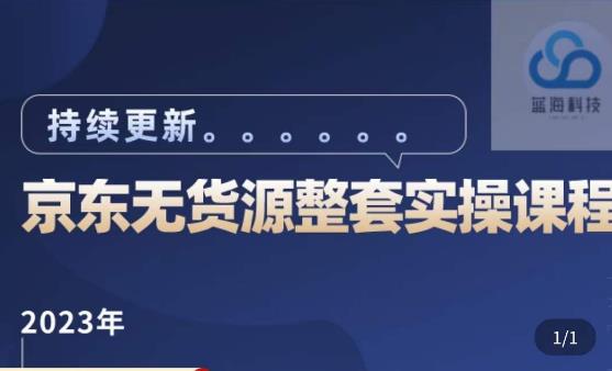 蓝七·2023京东店群整套实操视频教程，京东无货源整套操作流程大总结，减少信息差，有效做店发展-成可创学网
