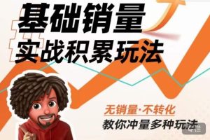 内功丨淘系基础销量实战积累玩法,无销量·不转化,教你冲量多种玩法-成可创学网