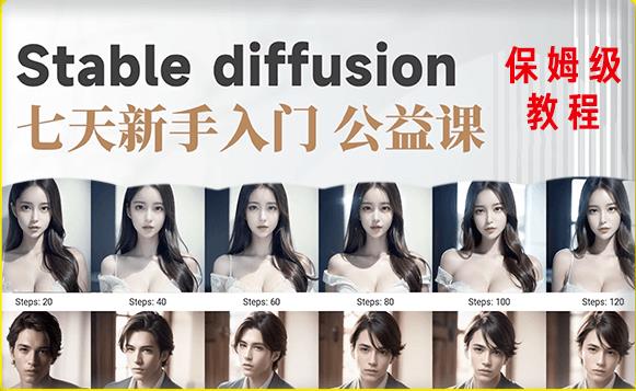 【AI训练营】全网第一个系统的stable diffusion基础课，新手入门必看-成可创学网