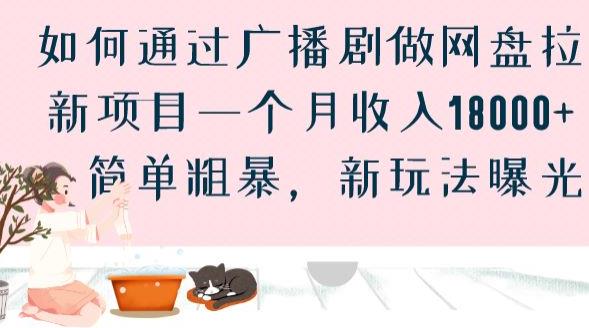 如何通过广播剧做网盘拉新项目一个月收入18000+，简单粗暴，新玩法曝光【揭秘】-成可创学网