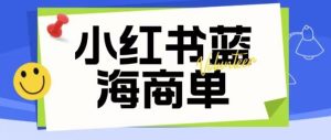 价值2980的小红书商单项目暴力起号玩法，一单收益200-300（可批量放大）-成可创学网