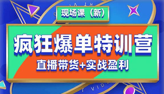 抖音短视频疯狂爆单特训营现场课（新）直播带货+实战案例-成可创学网