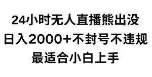 快手24小时无人直播熊出没，不封直播间，不违规，日入2000+，最适合小白上手，保姆式教学【揭秘】-成可创学网